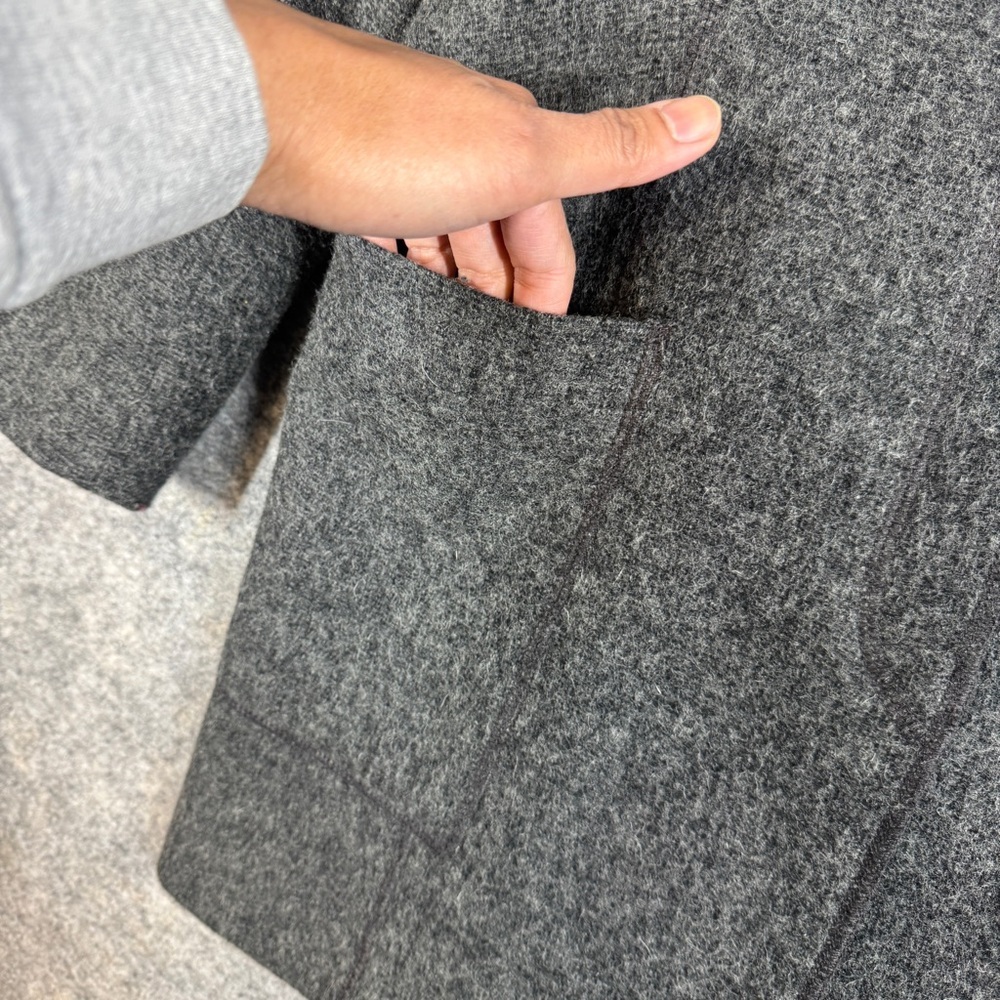 Vintage Braemar Grey Wool Blend Blazer Jacket Size 6P Minimalist Classic Luxury - Picture 7 of 16